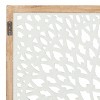 36" x 36" Wood Floral Handmade Carved Wall Decor Mandala Light Brown - Olivia & May: Traditional Art - 3 of 4