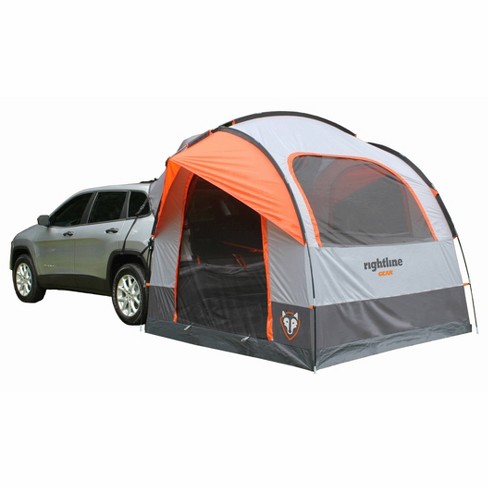 Suv with shop tent built in