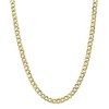 Black Bow Jewelry Men's 6.5mm, 10k Yellow Gold Hollow Curb Link Chain Necklace - 3 of 4