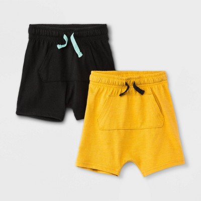 Image of Toddler Boys' 2pk Jersey Knit Pull-On Shorts - Cat & Jack™ Yellow/Black 5T