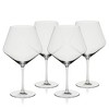Viski Liminal Burgundy Crystal Wine Glass, Ultrathin Lightweight Clear Drinking Glasses, Elegant Stemmed Glassware,, 32 oz, Set of 4 - 4 of 4