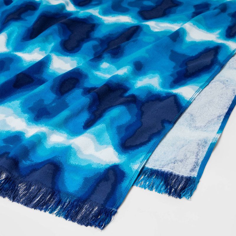 Oversized Tie-Dye Beach Towel Navy Blue - Sun Squad&#8482;, 2 of 4