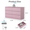 Resenkos Modern Mid Century 6 Drawer Wide Dressers Chests for Bedroom, Chest of Drawer Organizer - 3 of 4