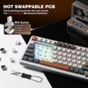 MaseiKar B75 PRO Wireless Mechanical Keyboard,75% Layout,Hot Swap Gasket Custom Structure,RGB Backlit,Bluetooth/Type-C/2.4G - 3 of 4