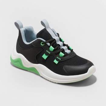 Kids' Stormy Lace-Up Performance Sneakers - All in Motion Black