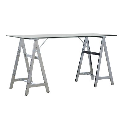 Westley Trestle Desk Chrome - Powell Company