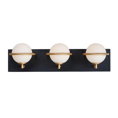 Maxim Lighting Revolve 3 - Light Vanity in  Black/Gold