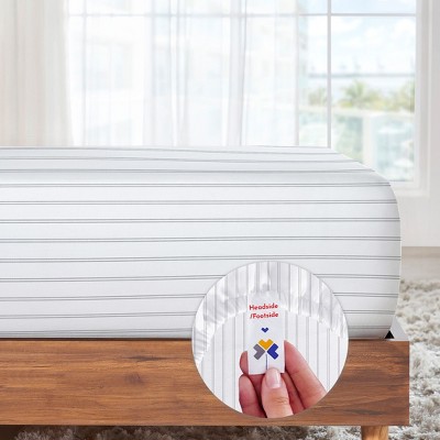 Classic Stripe Full Size Cotton Deep Pocket Sheet Set