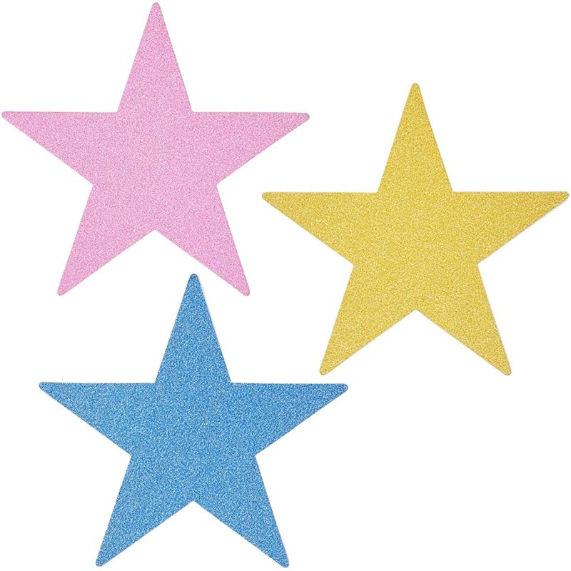 Bright Creations Glitter Star Cutouts (60 Count), 6 Colors, 3 of 6