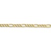 Black Bow Jewelry 4.5mm, 10k Yellow Gold Hollow Figaro Chain Bracelet - 2 of 4