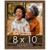 PosterPalooza | Photo Size Textured Gold Picture Frame - UV Acrylic, Foam Board Backing, Hanging Hardware - 2 of 4