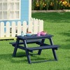 WestinTrends Malibu Outdoor Patio Kids HDPE Plastic Picnic Bench Table - 2 of 4