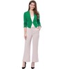 INSPIRE CHIC Women's Collarless Work Office Long Sleeve Cropped Blazers - 3 of 4