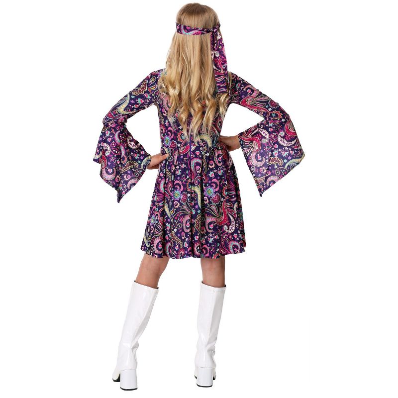 HalloweenCostumes.com Girl's Woodstock Hipster Costume, 3 of 4