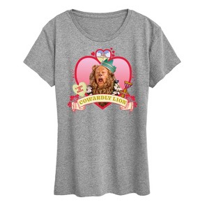 Women's - Wizard of Oz - Cowardly Lion Heart Short Sleeve Graphic T-Shirt - 1 of 4