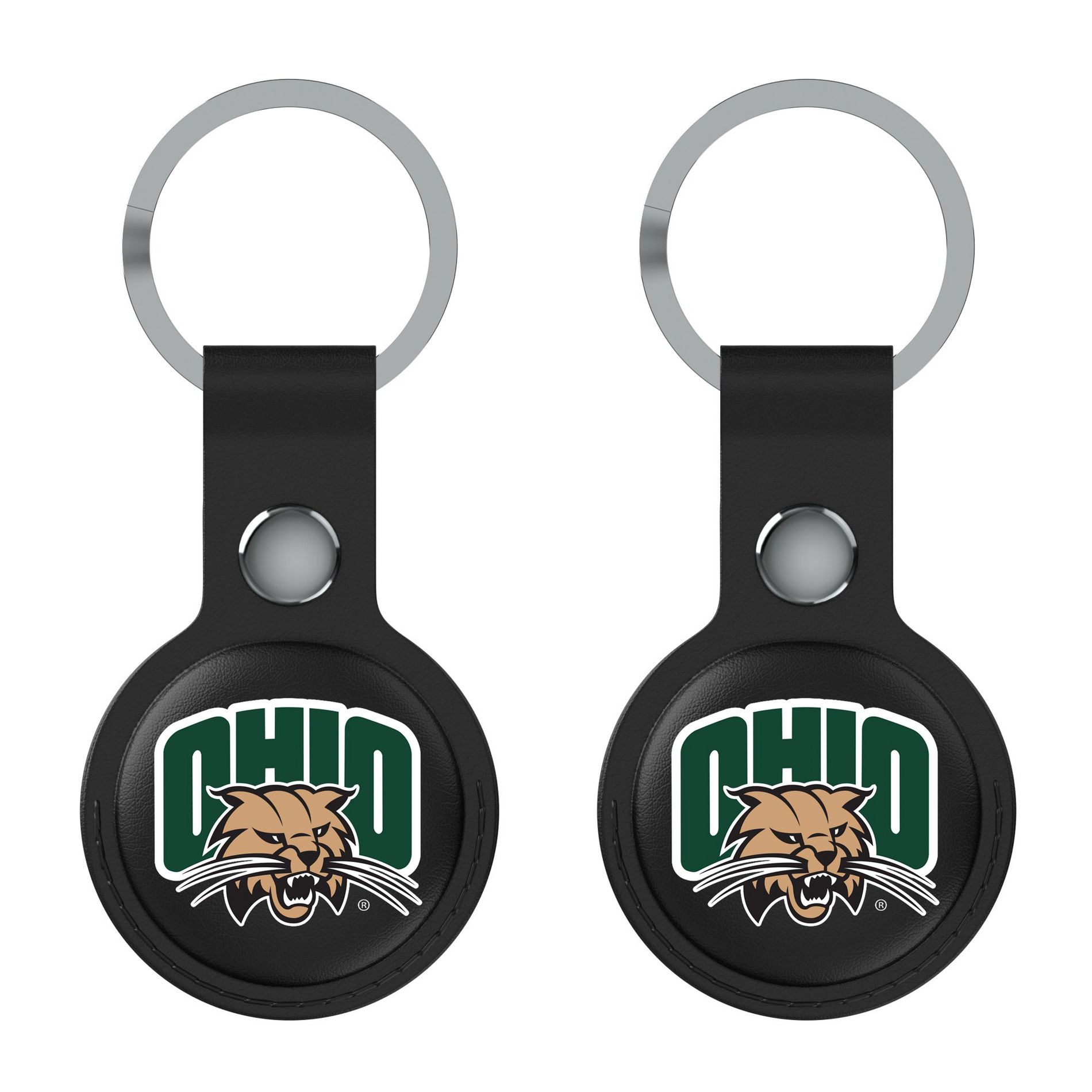 NCAA MAC Universities Insignia Black Airtag Holder 2-Pack