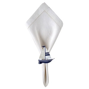 Gallerie II Pearlized Sailboat Napkin Ring Single - 1 of 1