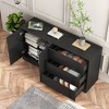 TIRAMISUBEST Sideboard Buffet Cabinet with Storage - Black Mobile File Cabinet - 2 of 4