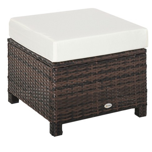 Plastic store outdoor ottoman