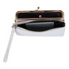 CTM Women's Fashion Kiss Lock Wristlet Vegan Leather Wallet - 2 of 4