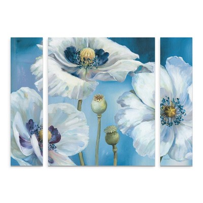 36.5"x48" Lisa Audit 'Blue Dance I' Multi Panel Decorative Wall Art set - Trademark Fine Art