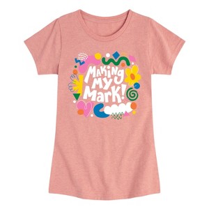 Girls' - Instant Message - Making My Mark -Youth Girls Short Sleeve T-Shirt Fitted Short Sleeve Graphic T-Shirt - 1 of 4