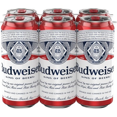 Budweiser Lager Beer - 6pk/16 fl oz Cans