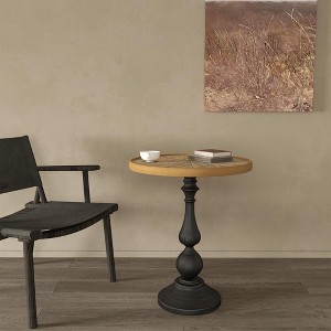 VYNXARIA Retro Wooden End Table - French Country Accent Coffee Table for Living Room, Restaurant, and Homestay Use - 1 of 4