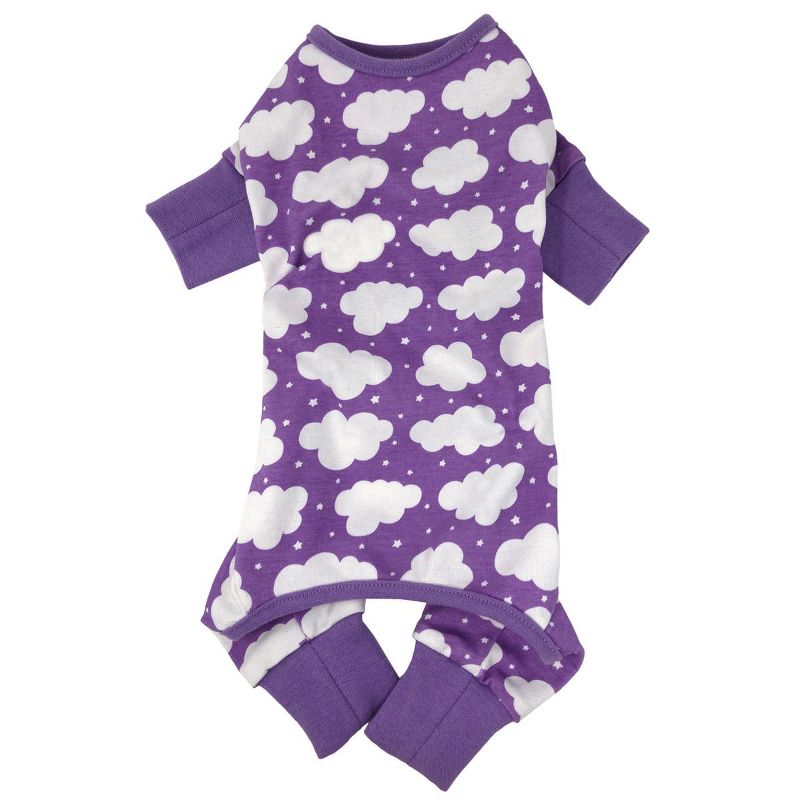 Doggie Design CuddlePup Fluffy Clouds Dog Pajama - Purple, 1 of 2