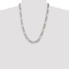 Black Bow Jewelry Men's 9mm, Sterling Silver, Solid Figaro Chain Necklace - 2 of 4