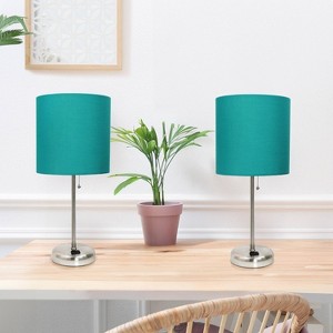 Creekwood Home Contemporary Bedside Table Lamp with Power Outlet - 1 of 4