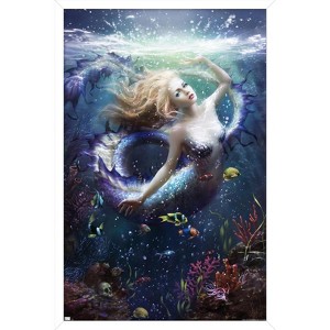 Trends International Melanie Delon - Onde-Scales Mermaid Framed Wall Poster Prints - 1 of 4
