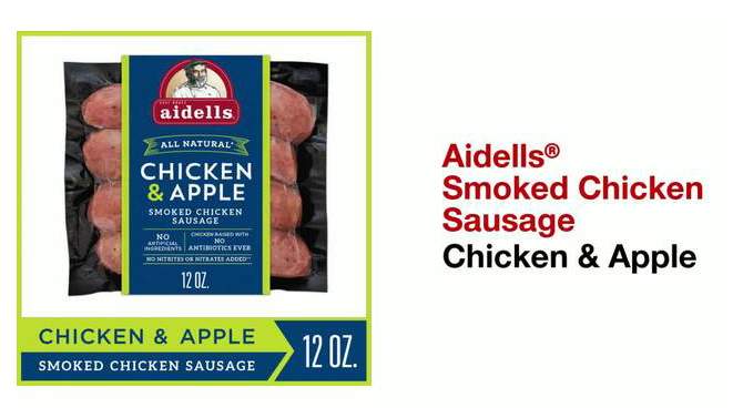 Aidells Chicken &#38; Apple Smoked Chicken Sausage - 12oz/4ct, 2 of 14, play video