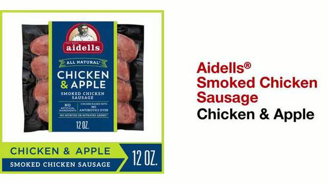 Aidells Chicken &#38; Apple Smoked Chicken Sausage - 12oz/4ct, 2 of 14, play video