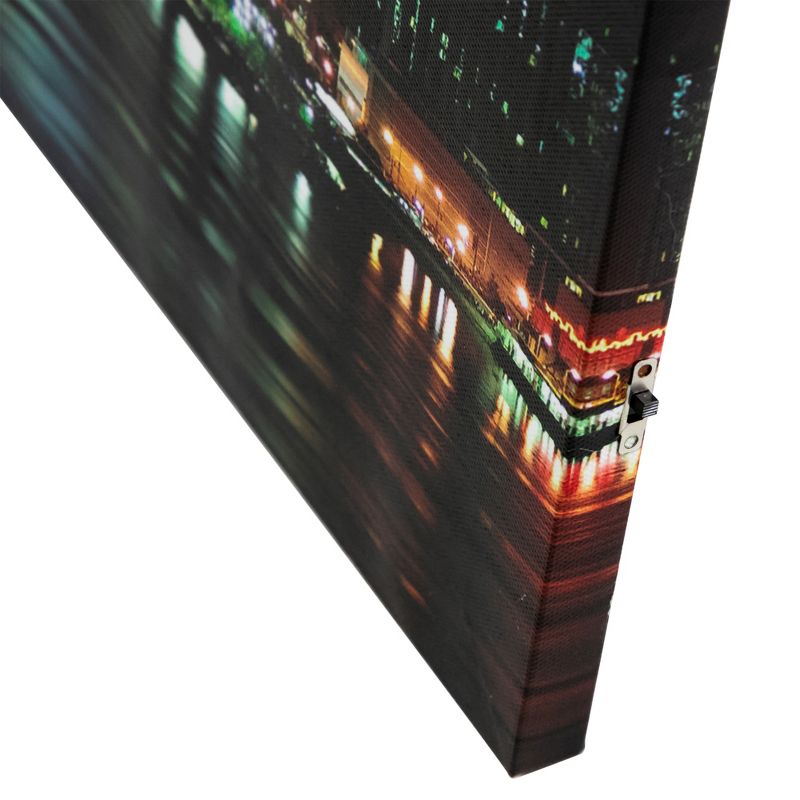 Northlight LED Lighted New York City Skyline Canvas Wall Art 15.75" x 39.25", 3 of 4