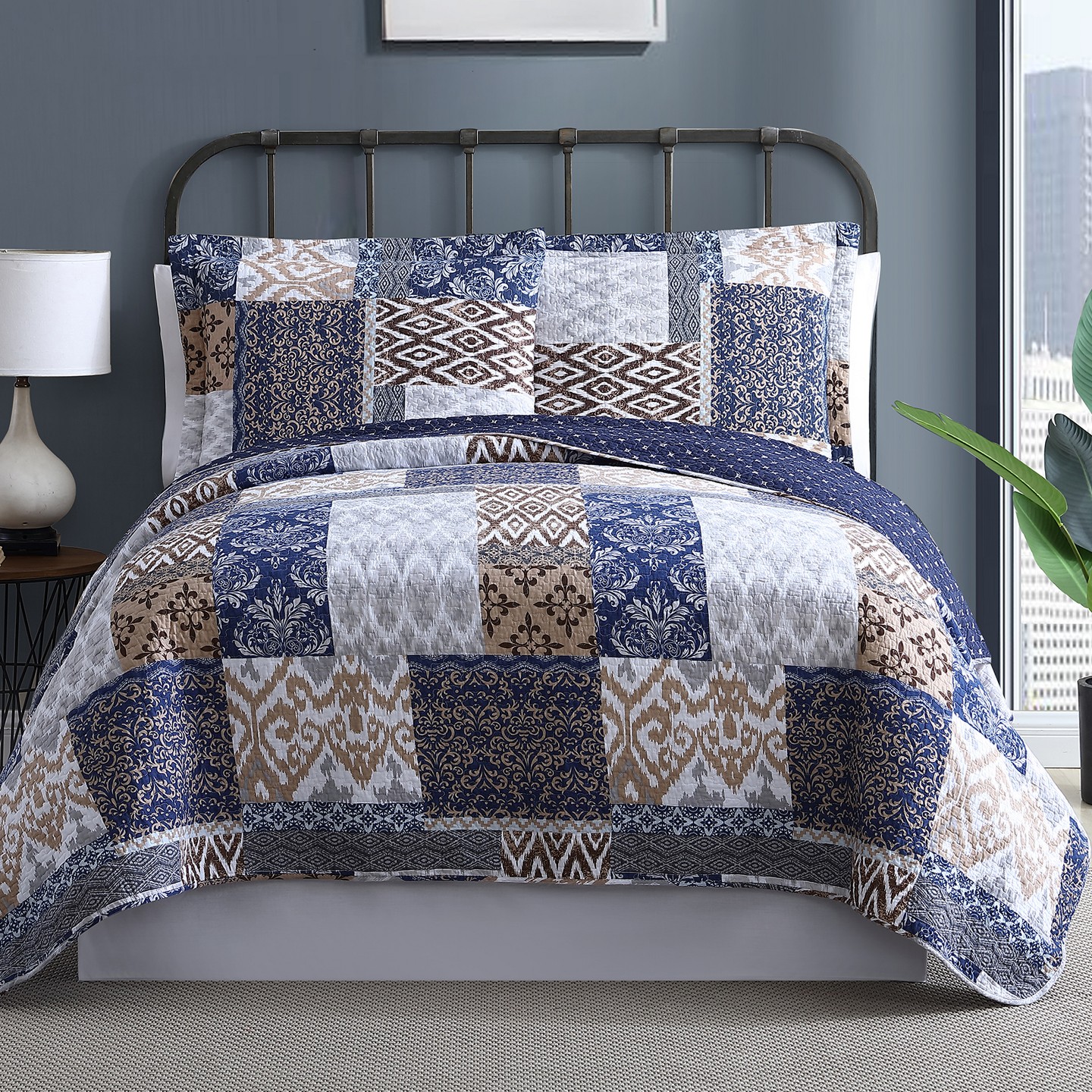 Комплект с покрывалом Modern Threads Laura Printed Reversible Quilt Set — фото 1