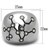 Slickblue Molecular-Style Ring for Women, Stainless Steel,White AB Synthetic Crystals, Polished Finish, size 5–10 - 2 of 4