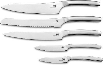 Berlinger Haus 6 Piece Kitchen Knife Set, Elegant Cooking Knives w/ Kitchen  Shears and Sharpener, Stainless Steel w/ Acrylic Stand, Aspen Collection