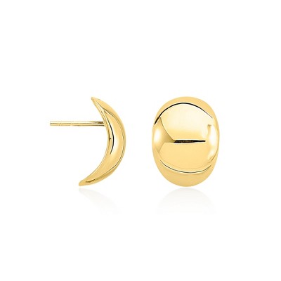 Ross-Simons Italian 14kt Yellow Gold Dome Earrings