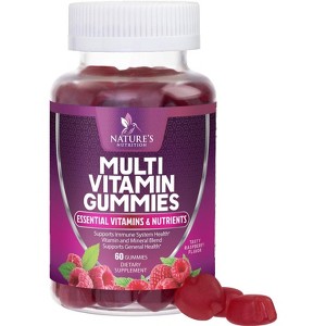 Adult Multivitamin Gummies, Daily Vitamins for Women & Men with Vitamins A, C, D3, E, B6, B12, Zinc and Antioxidants - 60 Gummies - 1 of 4