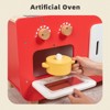 Topteng Red Play Kitchen Set Toy With Washing Machine And Oven Gift For Kid Age 3+ - 4 of 4