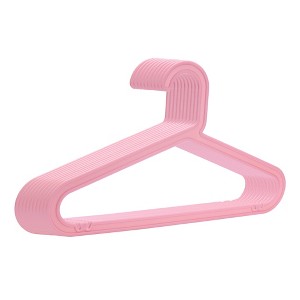 REGALWOVEN Durable Space Saving Plastic Colorful Clothes Hangers 10 Pcs - 1 of 4