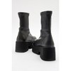 Ovil - Black Stretch Platform Zip Boot (Women) black stretch 9 Forever & Always Shoes US - 4 of 4
