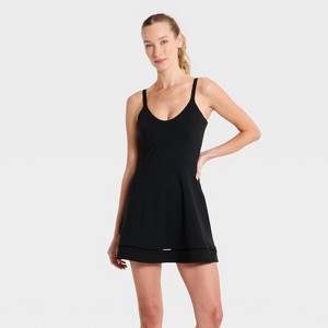 womens athletic dress Women Seamless Tank Athletic Dress Pleated Golf Dress with Built in Shorts  and Bra  Attraco