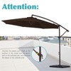 HYLEORY Beeram 120" Round Cantilever Umbrella with Counterweight - 4 of 4