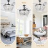 Bella Depot 42" Modern Gold Crystal Ceiling Fan with Light and Remote - 4 of 4