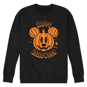 Men's - Disney - Mickey Pumpkin Graphic Fleece Sweatshirt - 1 of 4