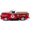 1956 Ford F-100 Truck Red with White Top "Texaco Reliable Road Service" "Vintage Fuel" 1/24 Diecast Model Car by Auto World - 2 of 4