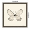 Amanti Art Butterfly I BW Crop by Debra Van Swearingen Canvas Wall Art Print Framed 16-in. x 16-in. - 4 of 4