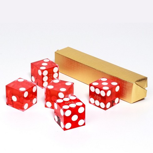 Gse Set Of 5 Casino Vegas Style 19mm Craps Dice With Razor Sharp Edges ...